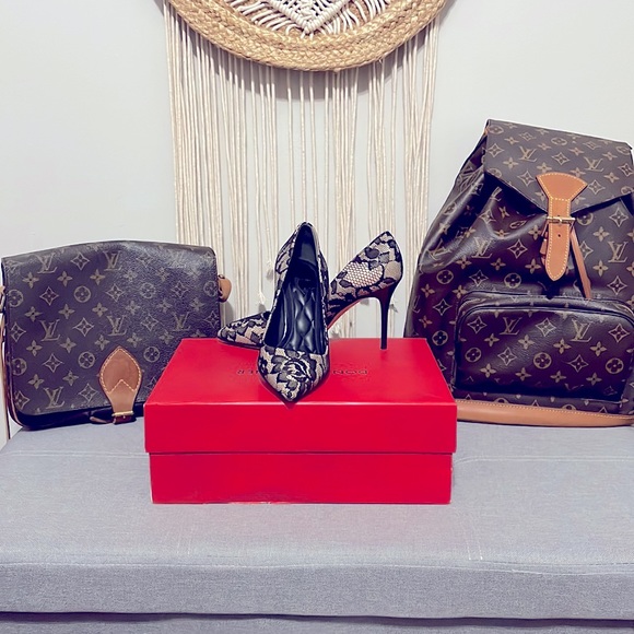 B Brian Atwood Shoes - B Brian Atwood Malika Pointed-Toe, Black Lace Pumps